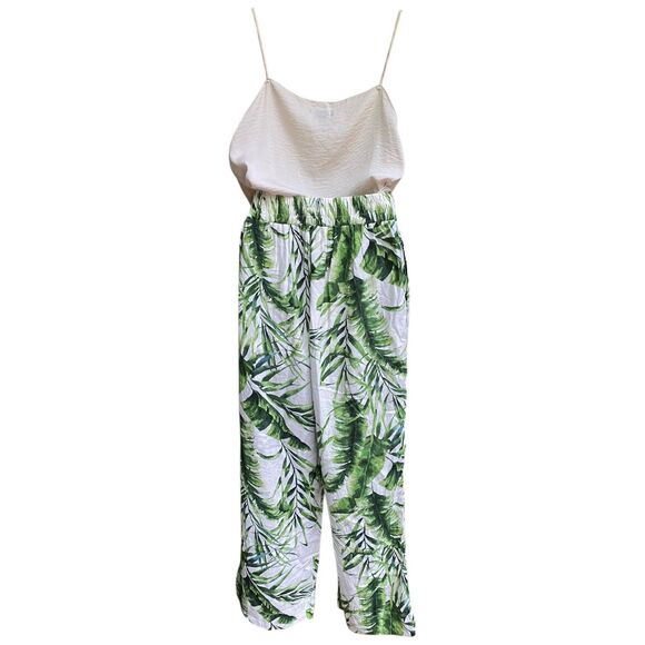 Panama Jack Linen Blend Pants Women’s Size S Wide Leg Tropical Pockets Green - Picture 4 of 10